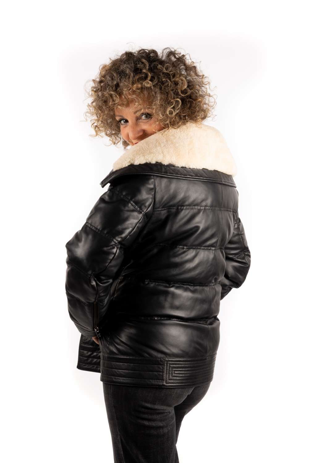 Chaqueta acolchada de piel VALERIA