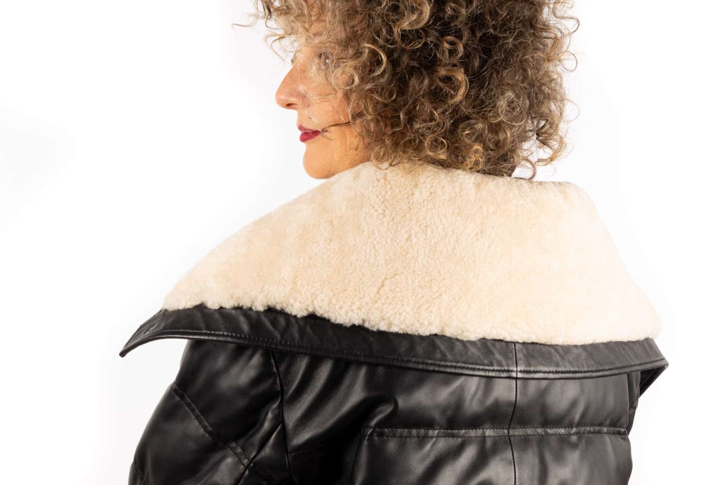 Chaqueta acolchada de piel VALERIA