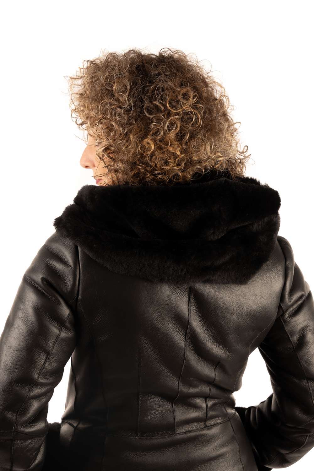 Abrigo doble faz napado para mujer estilo levita cruzada SOL