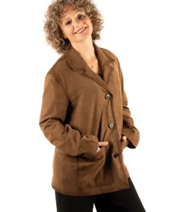 Chaqueta de ante para mujer estilo ochentero BARBARA