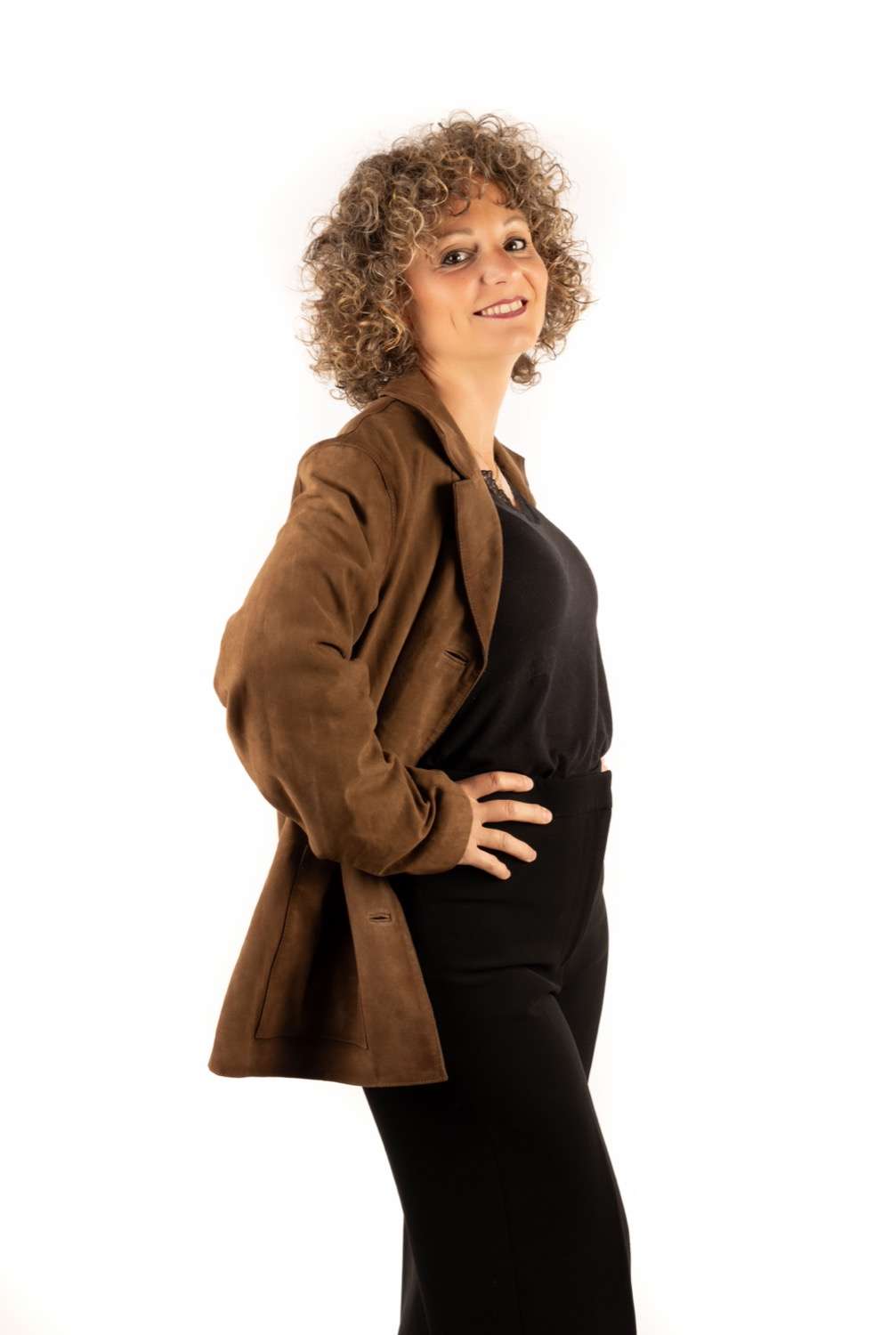 Chaqueta de ante para mujer estilo ochentero BARBARA