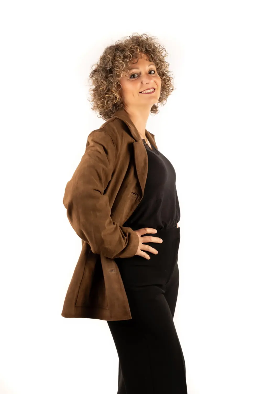 Chaqueta de ante para mujer estilo ochentero BARBARA